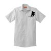 Short Sleeve Striped Industrial Work Shirt Thumbnail