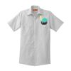 Short Sleeve Striped Industrial Work Shirt Thumbnail